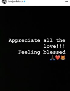 Jamie Foxx Instagram Post 5-3-2023