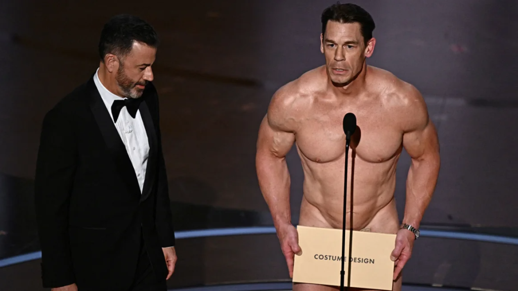 Jimmy Kimmel and John Cena graced the 2024 Academy Awards in Hollywood on a memorable Sunday evening. Patrick T. Fallon/AFP/Getty Images
