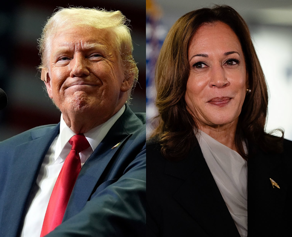 Trump V. Harris. Photo: AP/Reuters