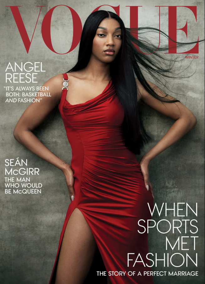 Angel Reese Vogue Magazine. Photo by Norman Jean Roy