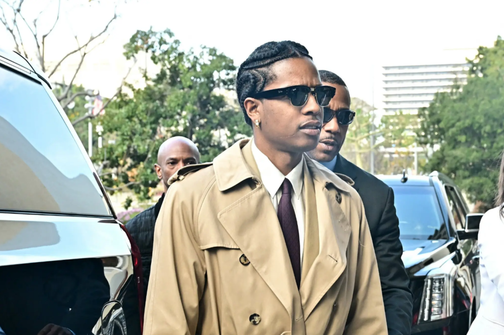 A$AP Rocky, born Rakim Mayers, pleads not guilty to felony assault charges while stepping into his new role as creative director for Ray-Ban Studios. Credit: Frederic J. Brown/Agence France-Presse — Getty Images.