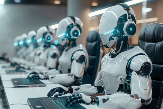 A Teleperformance call center agent uses AI-powered accent neutralization technology, a controversial innovation aimed at improving customer interactions while raising concerns about cultural identity and bias. Photo: Adobe