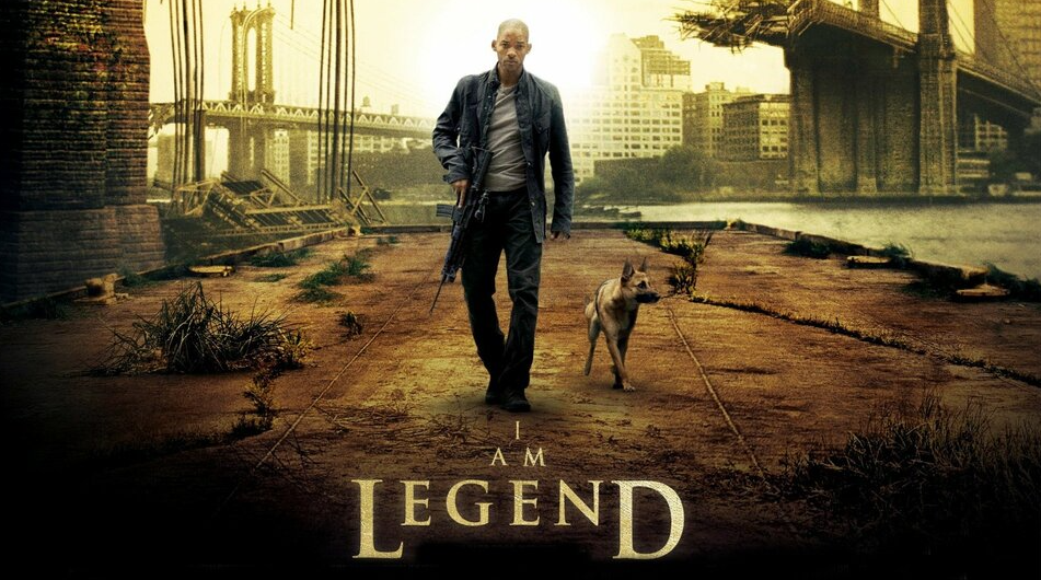 Will Smith in the original "I Am Legend" poster.