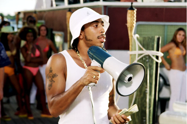 Ludacris making noise as Tej in 2 Fast 2 Furious. Photo: Everett Collection